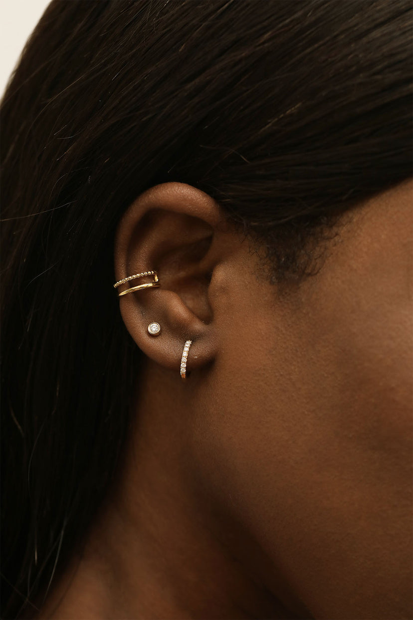 Beaded Double Line Ear Cuff / Vermeil – NYRELLE
