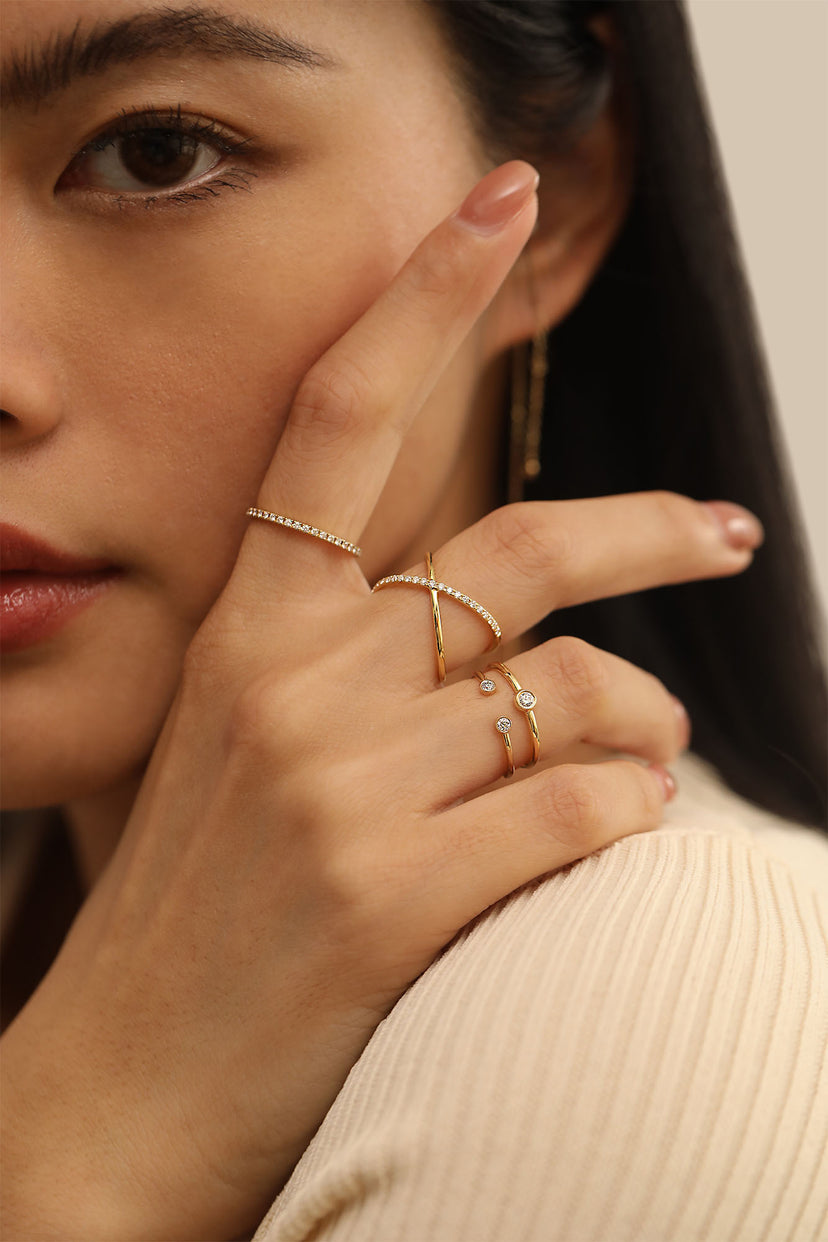 14k Solid Gold Thin Line Ring, Real Gold Dainty Bar Ring, Small Line Ring,  Handmade Fine Jewelry by Selanica - Etsy