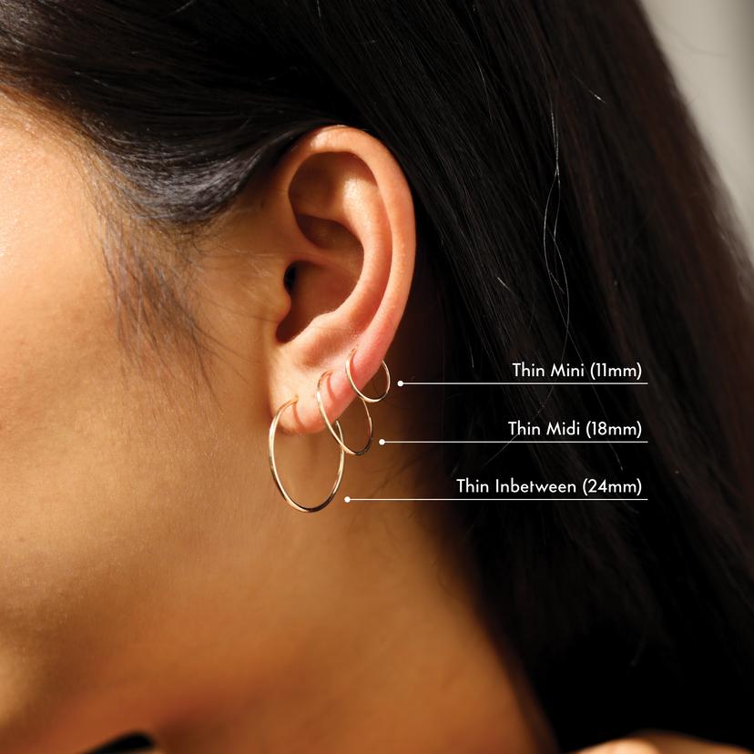Solid hoop earrings deals